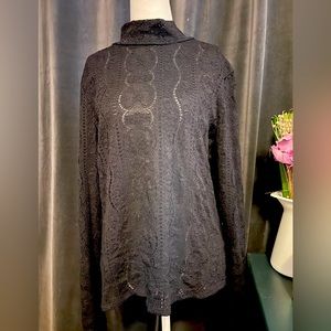 Daily Practice Anthropologie Lace Mock turtleneck